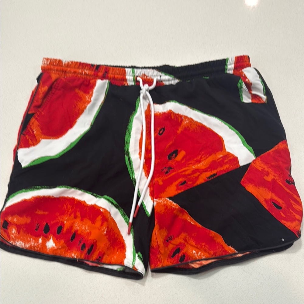 No Boundaries Red and Black Swim Shorts for Athletic Performance
